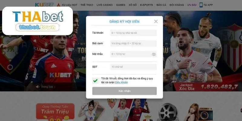 Hướng Dẫn Đăng Ký Tài Khoản Thabet